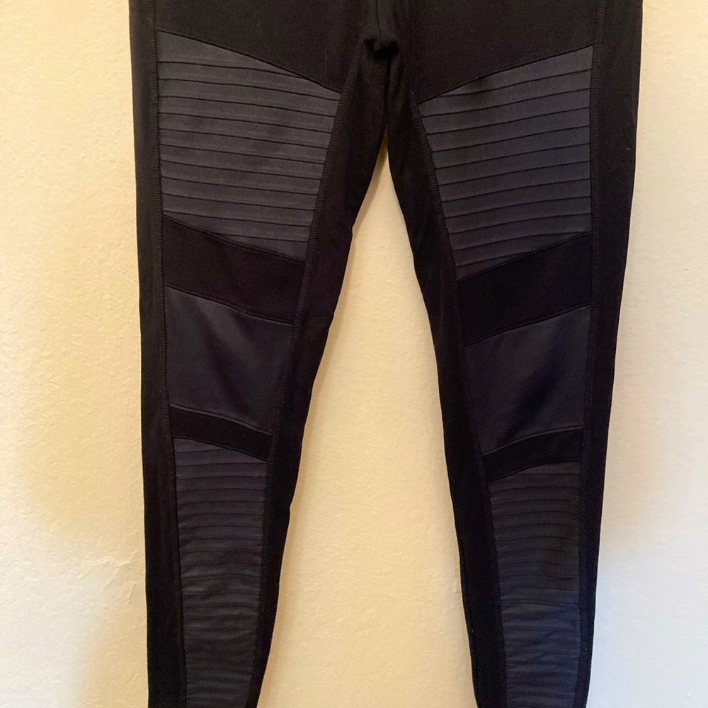 Express Faux Leather Moto Black Leggings